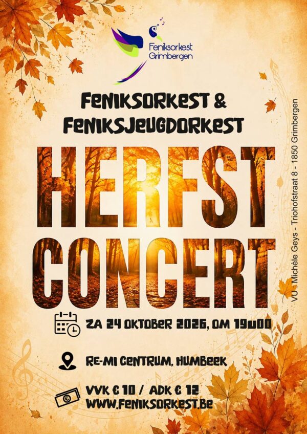 Herfstconcert 24 oktober 2026
